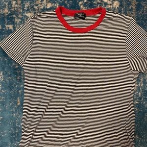 Red collared Forever 21 tee